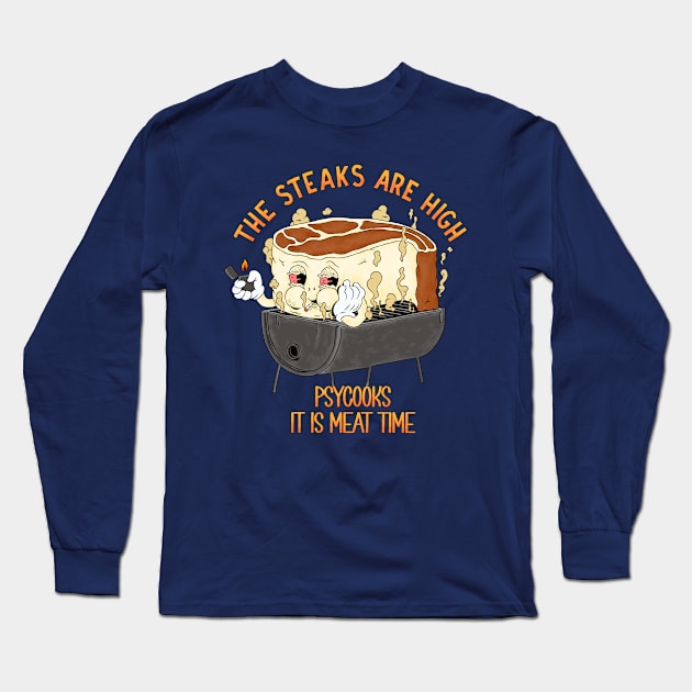 Psycooks It is meat time Long Sleeve T-Shirt by Obelixstudio